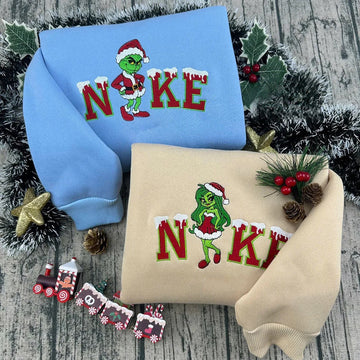 Bluza/Koszulka dla par z haftem «Grinch i Lady Grinch - Świąteczny Duet»