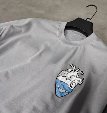 Bluza/Koszulka z haftem «Serce anatomiczne - Morska Pasja»