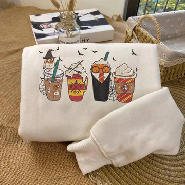 Bluza/Koszulka z haftem «Hogwarts Coffee - Magiczny Klimat Halloween»