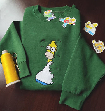 Bluza/Koszulka z haftem «Homer w Zaroślach - Zabawna Przygoda»