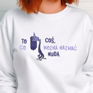 Bluza/Koszulka z haftem – postać Nuda (Ennui) z filmu «W Głowie Się Nie Mieści / Inside Out» z tekstem